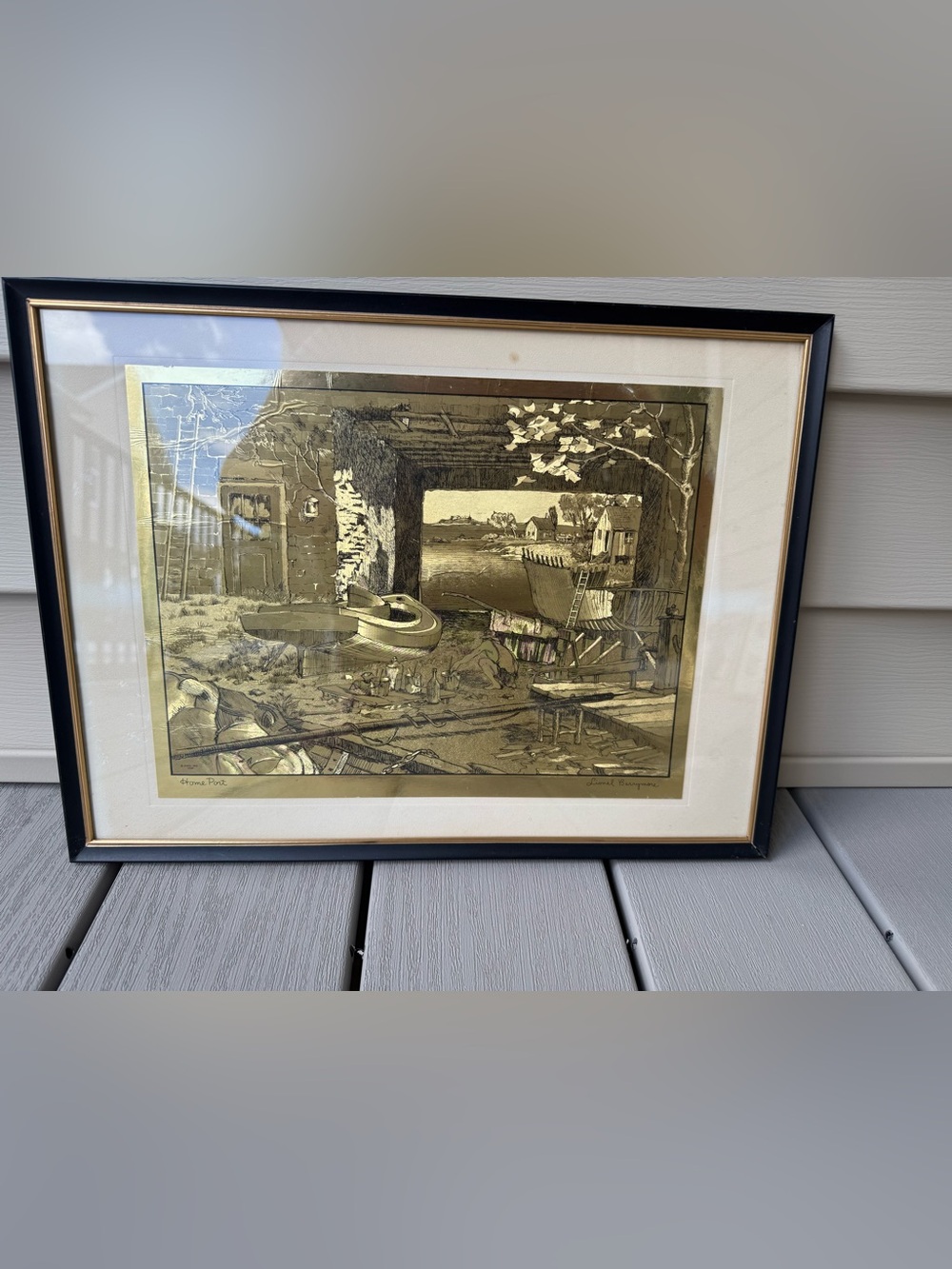 Lionel Barrymore Home Port Framed Nautical Harbor Print